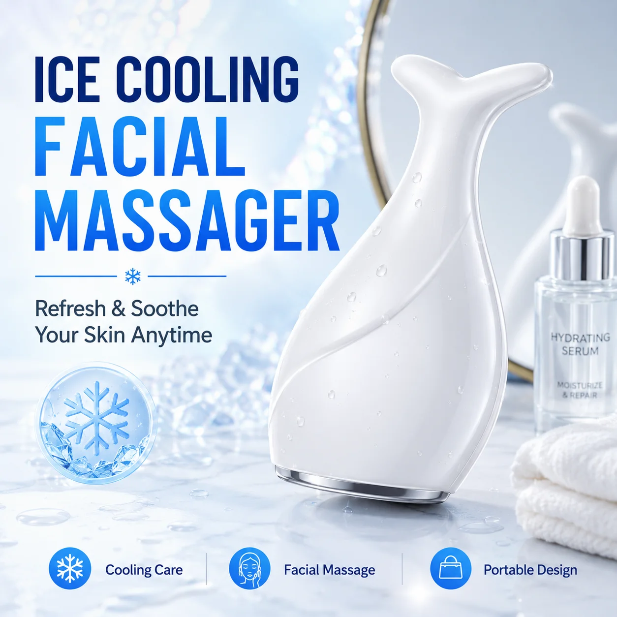 Skincare Scora - Fish Tail Ice Roller Facial Massager