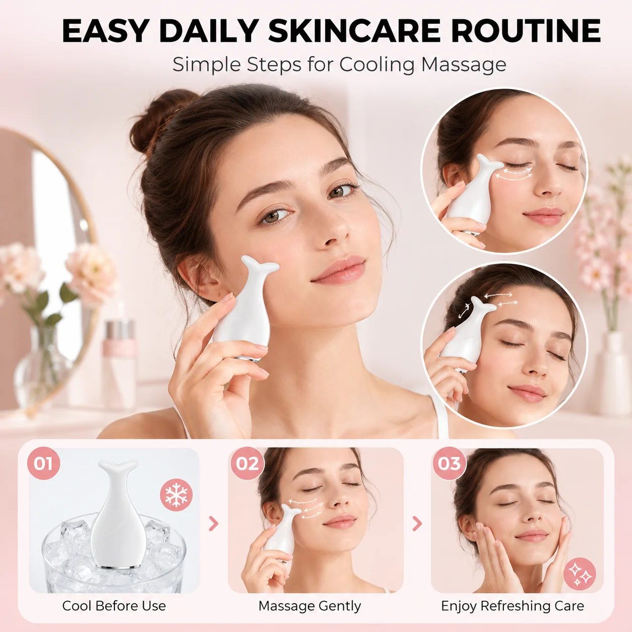 Fish Tail Ice Roller Facial Ma - Skincare Scora 评论和价格